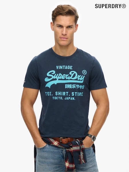 modra - Superdry Neon Vintage Logo Graphic T-Shirt (AY4659) | € 43