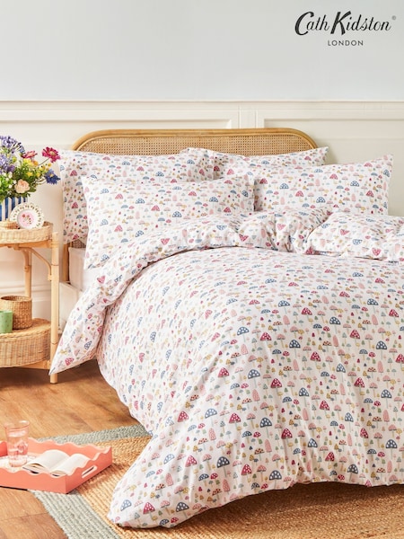 Cath Kidston Multi Mushroom Mini 100% Cotton Duvet Cover and Pillowcase Set (AY4675) | €47 - €74