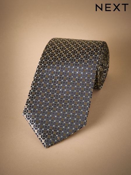Champagne Italian Silk Design Tie (AY4714) | €37
