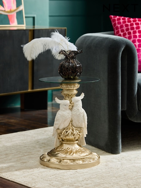 White Pair of Parrots Shaped Side Table (AY4779) | €155