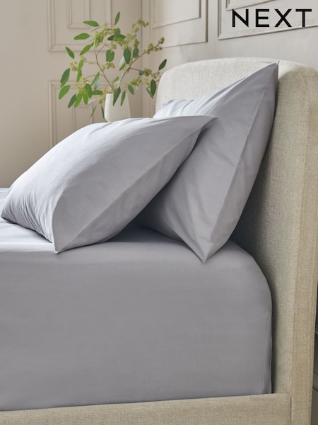 Silver Pure 144 Thread Extra Deep Fitted Count 100% Cotton Sheet (AY4798) | 59 QAR - 98 QAR