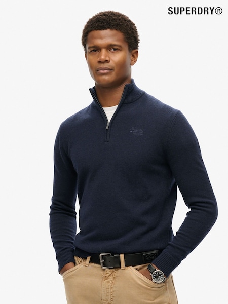 Superdry Essential Embroidered Knitted Quarter Zip Jumper (AY4815) | 2 704 грн