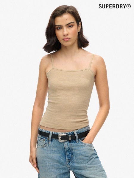Superdry Fine Rib Cami Vest 100% Cotton Top (AY4825) | 23 €