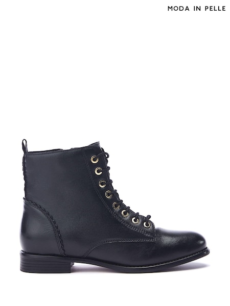 Moda in Pelle Penelopi Detail Lace Up Leather Boots (AY4841) | ₪649