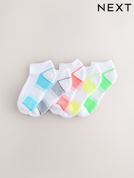 Amarillo intenso/verde/azul - Cushioned Footbed Sports Trainers Socks 5 Pack (AY5014) | 10 € - 12 €
