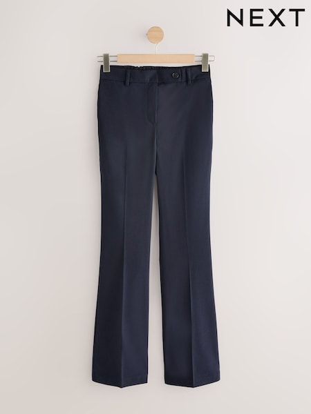 Navy Tailored Bootcut Trousers with Wool (AY5065) | R$ 295