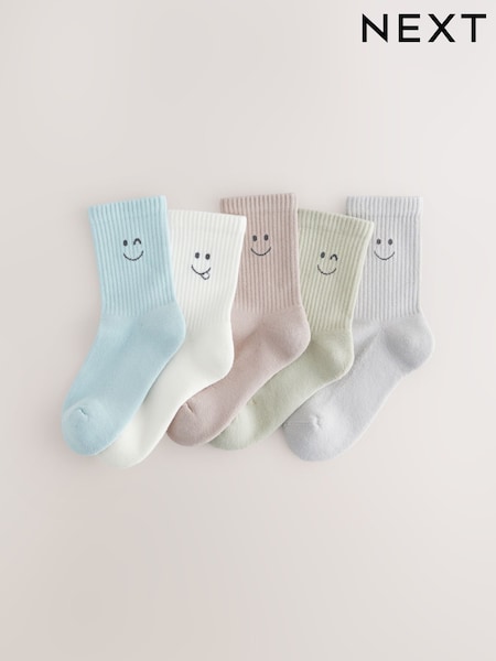 Gedämpftes Blau/Salbei/Tan Fröhlich - Ribbed Socks 5 Pack (AY5075) | 12 € - 15 €