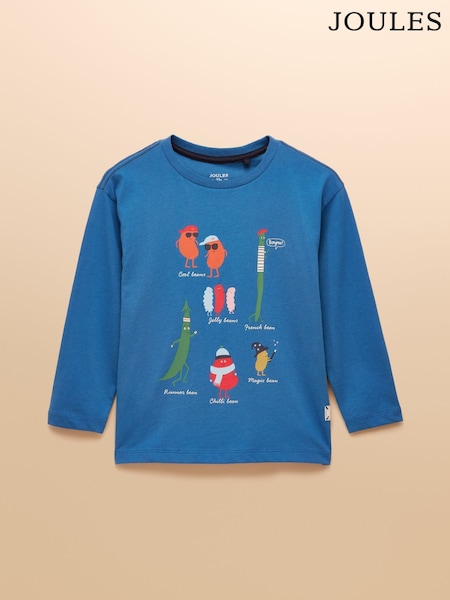Joules Boys' Finlay Blue Long Sleeve Top (AY5094) | R$ 150 - R$ 170