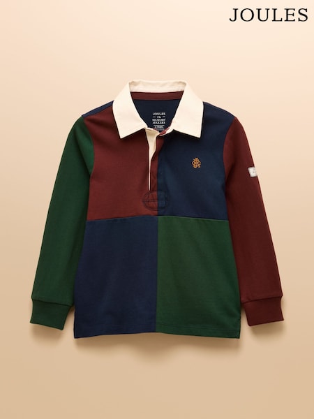 Joules Boys' Rugby Club Multi Colourblock Shirt (AY5099) | R$ 255 - R$ 315