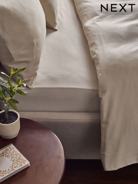 Natural Brushed Supersoft 100% Cotton Deep Fitted Sheet (AY5115) | 78 QAR - 127 QAR