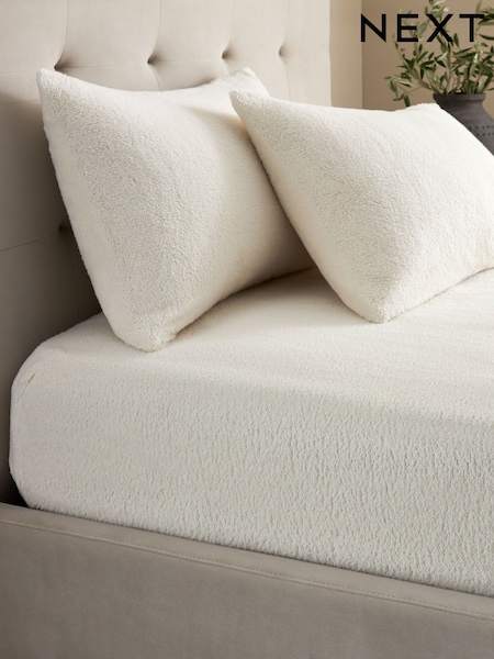 Cream Teddy Fleece Extra Deep Fitted Sheet (AY5121) | CHF 27 - CHF 48
