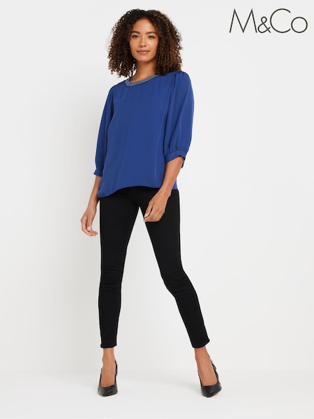 M&Co Bead Neckline Blouse (AY5206) | 51 €