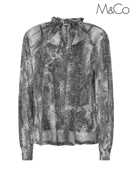 M&Co Frill Collar Shimmer Blouse (AY5220) | 156 LEI