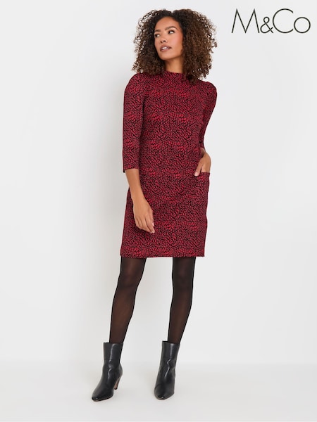 M&Co Red Pocket Tunic Dress (AY5221) | €50