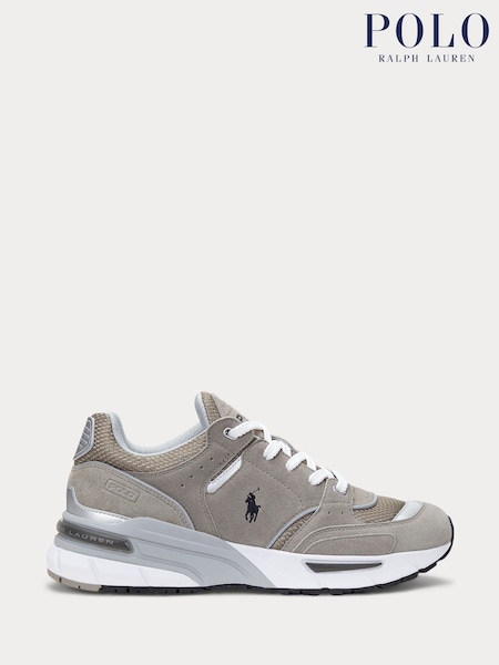 Polo Ralph Lauren Grey Trackster 250 Suede Mesh Sporty Trainers (AY5243) | LEI 1,184