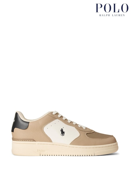 Polo Ralph Lauren Cream Masters Court Suede Trainers (AY5248) | LEI 1,035
