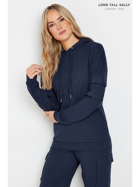 Long Tall Sally Ribbed Cargo Hoodie (AY5269) | €46