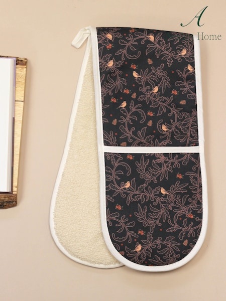 Avalon Home Blue Navy Robins Oven 100% Cotton Gloves (AY5379) | OMR20