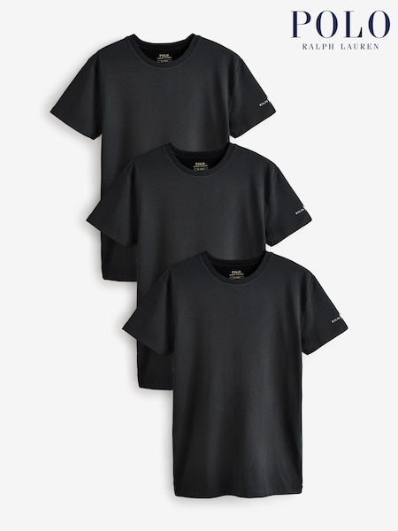 Polo Ralph Lauren Triple Black Classic Crew Neck 3-Pack T-Shirts (AY5422) | €122
