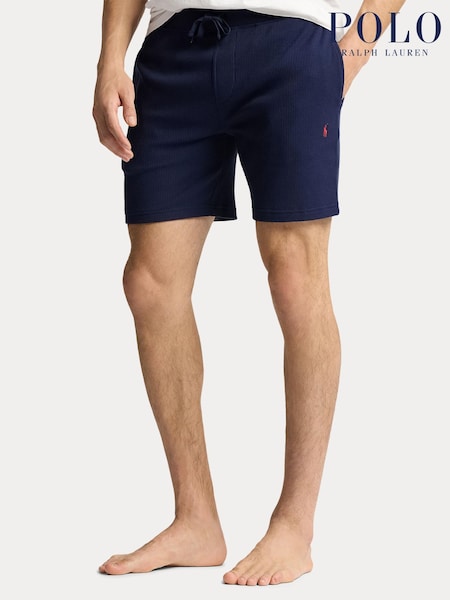Polo Ralph Lauren Navy Blue Waffle Jersey Shorts (AY5436) | €86