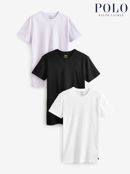 Чорний - Бавовняні футболки Polo Ralph Lauren Slim 100% 3 Pack (AY5440) | 3 605 грн