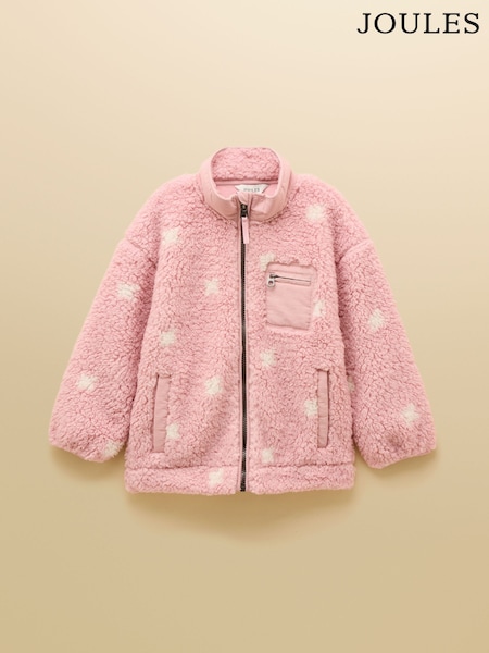 Pink - Joules Girls' Tilly Zip Through Fleece (AY5454) | 53 € - 62 €