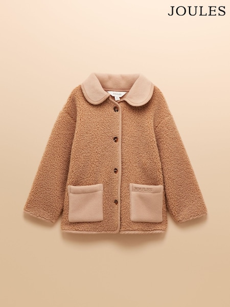 Joules Girls' Sadie Natural Borg Fleece Jacket (AY5492) | AED198 - AED233
