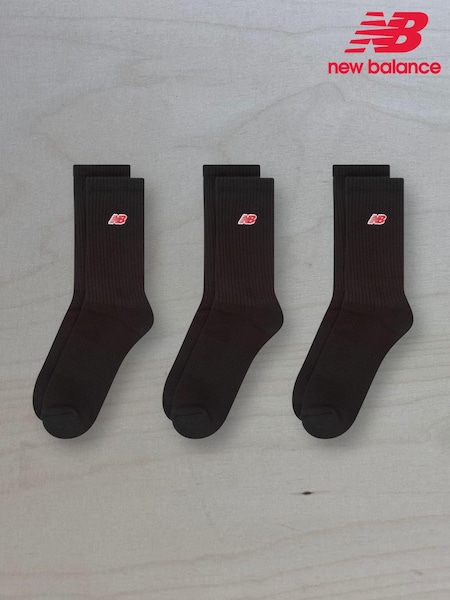 New Balance Black NB Patch Logo Crew  Socks 3 Pack (AY5519) | €18.50