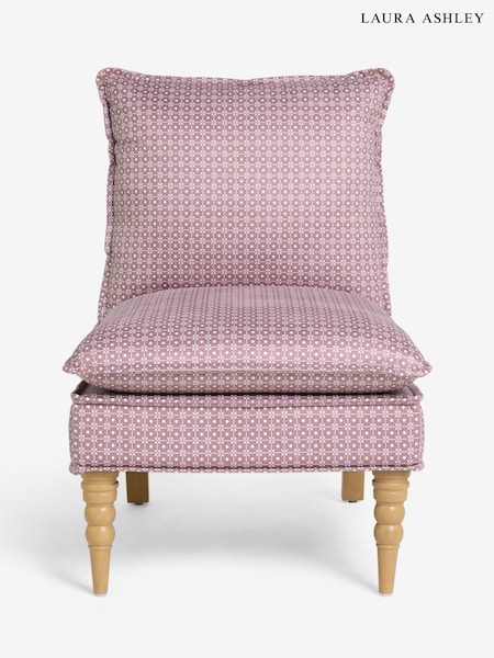 Laura Ashley Claudina Geo Plum Purple Nordan Armless Accent Chair (AY5539) | €377