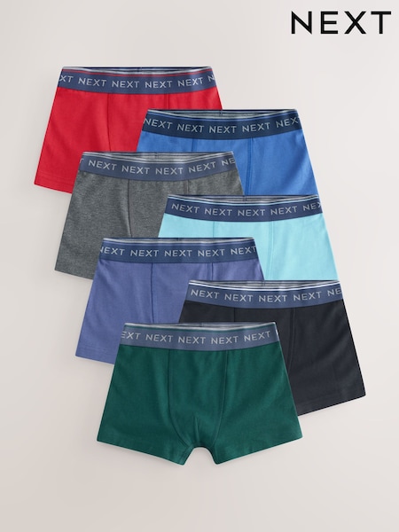 Primary Colours with Black Waistband Trunks 7 Pack (2-16yrs) (AY5575) | KRW44,600 - KRW56,400