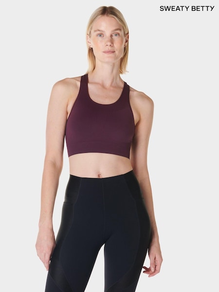 Sweaty Betty Purple Stamina Seamless Sports Bra (AY5698) | $61
