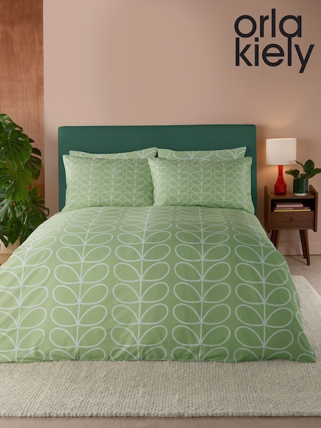 Orla Kiely Green Linear Stem Duvet Cover and Pillowcase Set (AY5701) | €54 - €95
