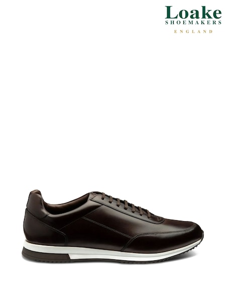 Loake Handpainted Calf Leather Brown Trainers (AY5813) | €241