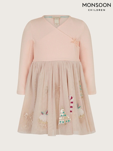 Monsoon Baby Wrap Sequin Christmas Disco Dress (AY6019) | 133 LEI - 150 LEI