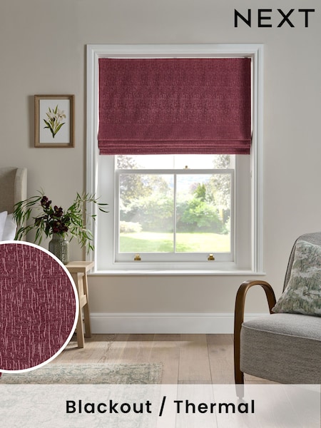 Pink Berry Ready Made Blackout Roman Blinds With Heavyweight Chenille (AY6052) | €66 - €139