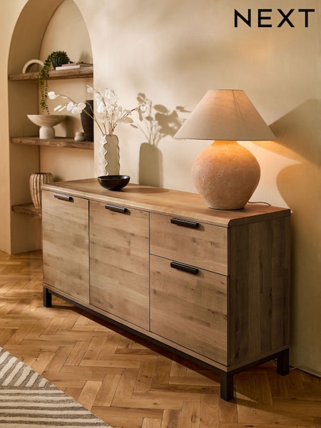 Dark Natural Bronx Oak Effect Large Sideboard (AY6061) | €603