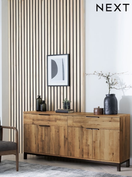 Dark Natural Bronx Oak Effect Extra Large Sideboard (AY6067) | €703