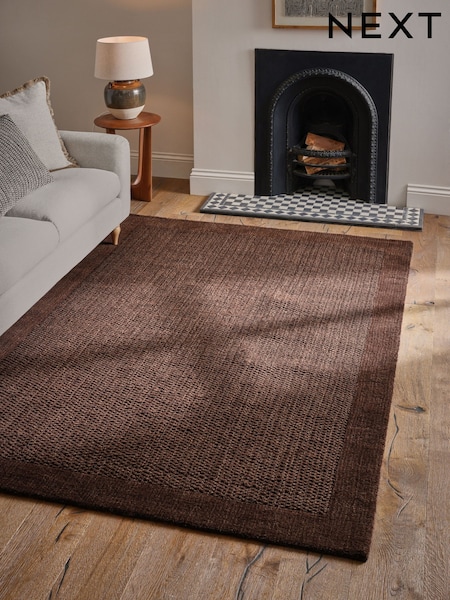 Brown Florence Border Rug (AY6080) | €106 - €371