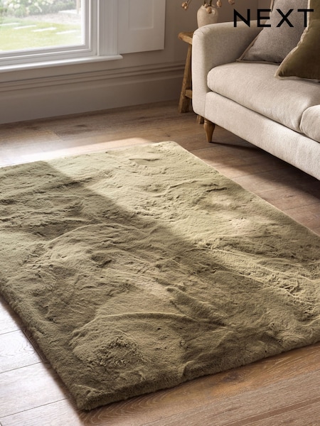 Green Plush Faux Fur Rug (AY6088) | 147 QAR - 784 QAR