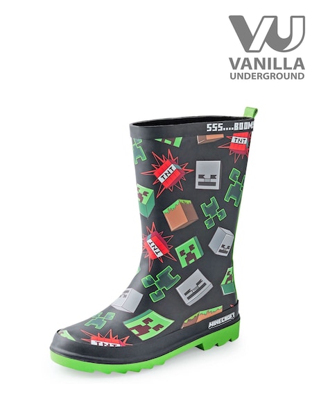 Vanilla Underground Black Minecraft Boys Wellies (AY6159) | €31