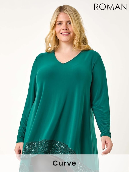 Verde - Roman Curve Paiete Hem Mulați/Elastici Top (AY6204) | 335 LEI