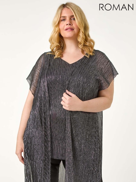 Roman Metallic Curve Plisse 2 In 1 Top (AY6214) | 3,304 UAH