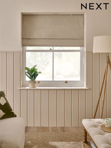 Natural Ready Made Blackout and Thermal Soft Marl Roman Blind (AY6227) | €53 - €132
