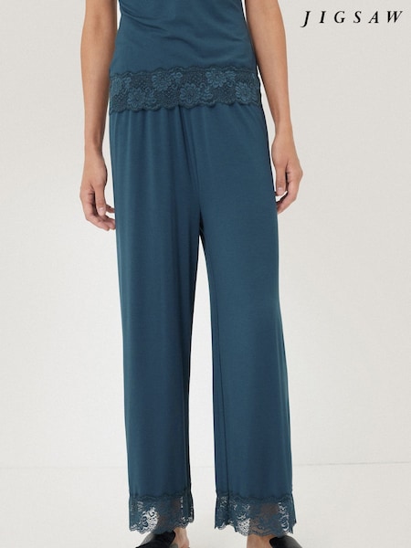 Jigsaw Blue Modal Lace Trousers (AY6238) | €62