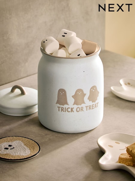 Natural Ghost Trick or Treat Jar (AY6345) | €26