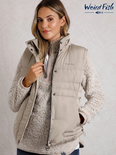Weird Fish Cream Sabine Arctic Padded Gilet (AY6367) | €79