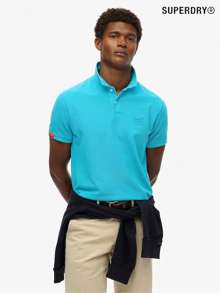 Superdry Blue Vint Destroy 100% Cotton Polo Shirt (AY6417) | € 53