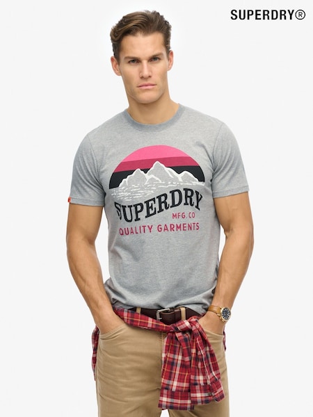 Superdry Grey CL Great Outdoors Relaxed T-Shirt (AY6418) | €37
