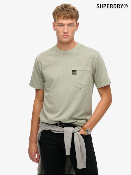 Superdry Blue Contrast Stitch Pocket 100% Cotton T-Shirt (AY6419) | €33