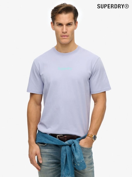 Superdry Purple Core Logo City Loose Fit T-Shirt (AY6432) | R$ 295